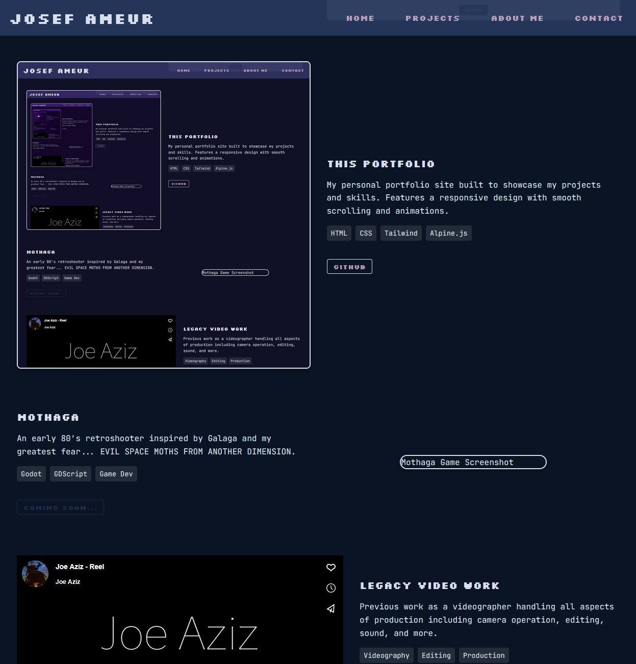 Portfolio Website Screenshot